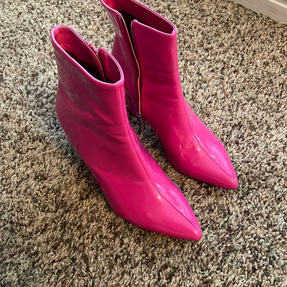 Hot pink shoes
